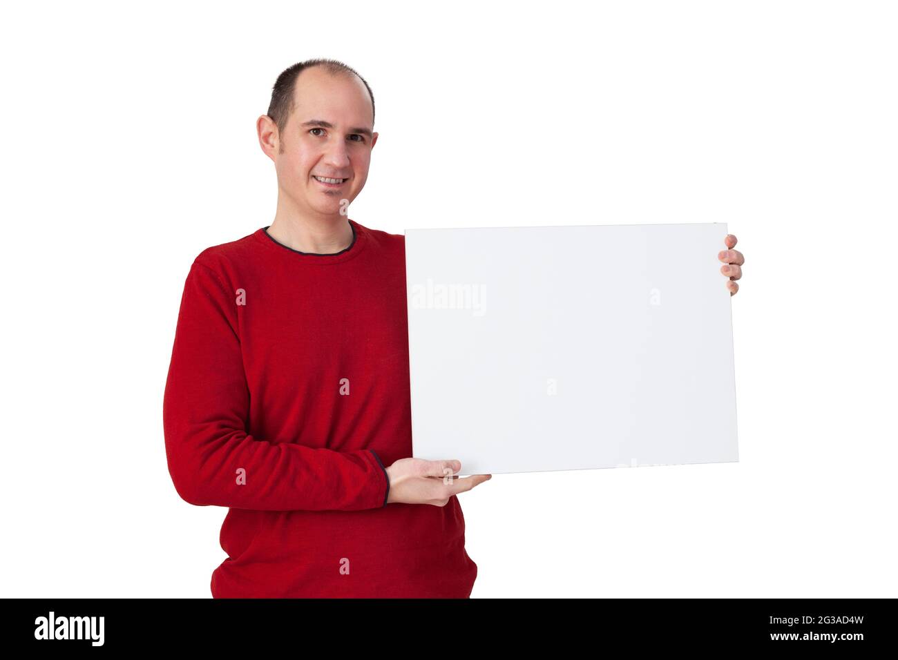 Boy holding blank sign hi-res stock photography and images - Alamy