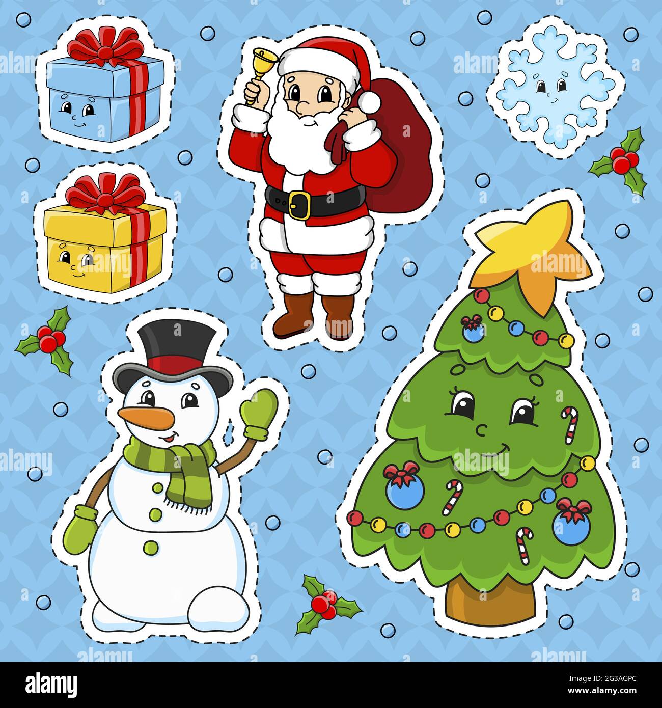 Let It Snow Stickers - Houseplant Theme Stickers - Christmas