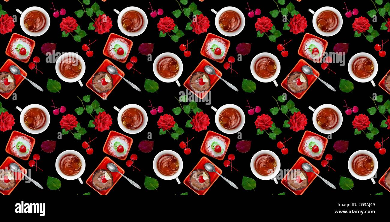Seamless Red Rose Petals on Black Stock Photo by ©designnatures 61965621