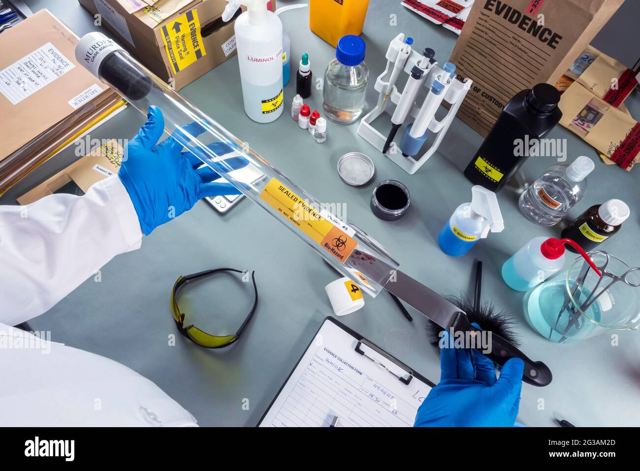 Evidence tube knife hires stock photography and images Alamy