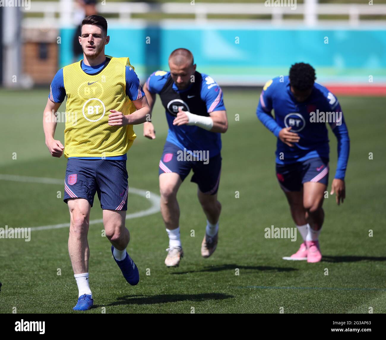 England's Declan Rice during the training session at St George's Park ...