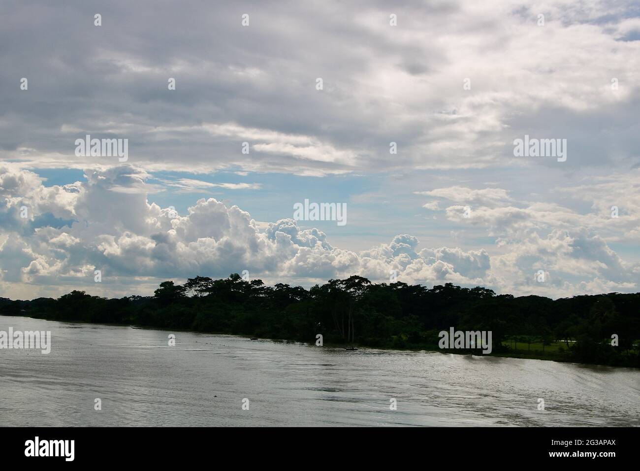Close your eyes and feel the smoothness of clouds and water Stock Photo