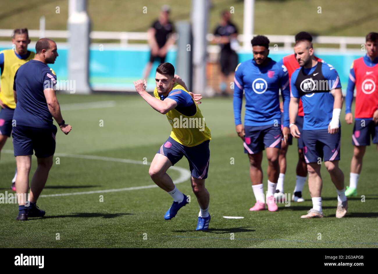 England's Declan Rice during the training session at St George's Park ...