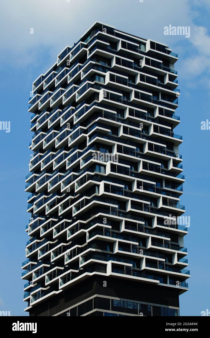 FRANKFURT, GERMANY - Jun 10, 2021: The 'One Forty West' is a new high-rise  in Frankfurt with 41 floors and 145m height. The upper part contains flats  Stock Photo - Alamy