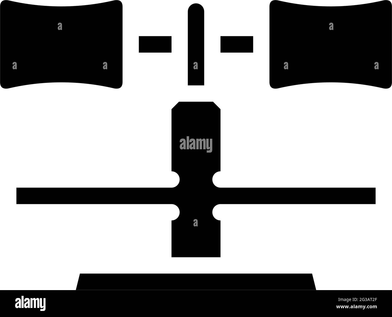 leg support gym equipment glyph icon vector illustration Stock Vector