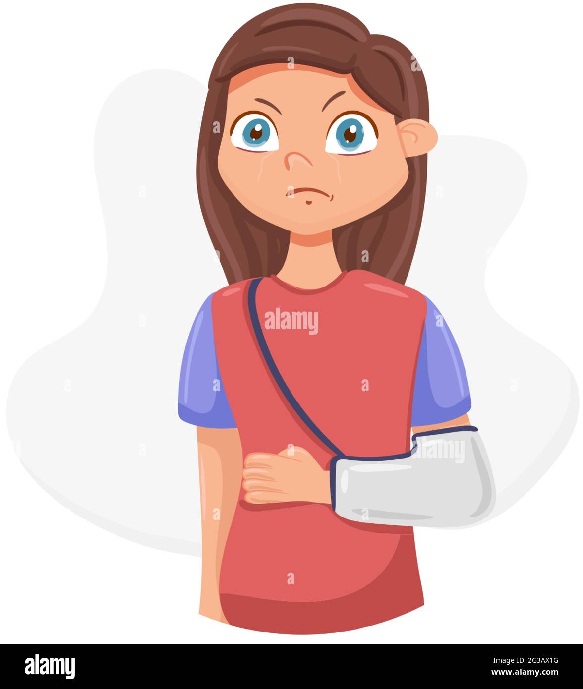 girl with broken arm cartoon