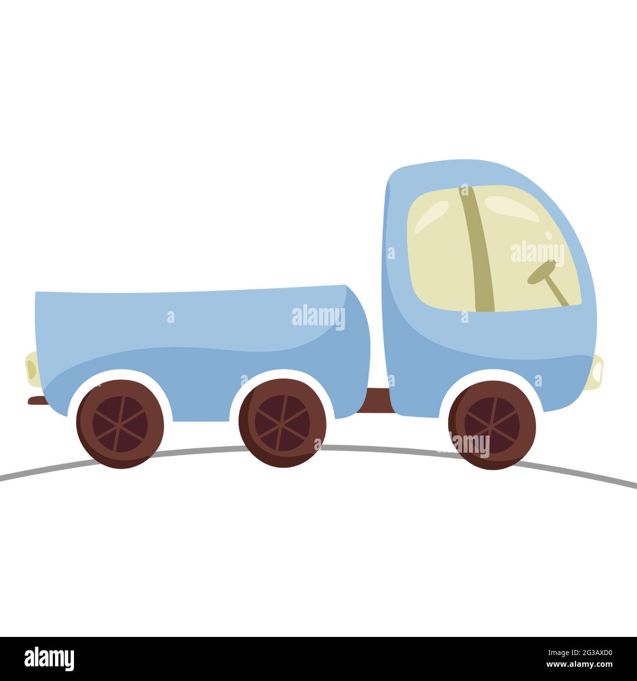 Toy truck. Car for transportation. Vector illustration. Stock Vector