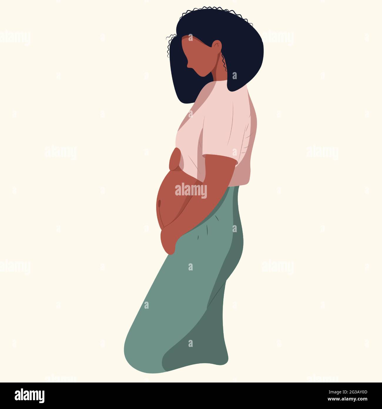 African american pregnancy art