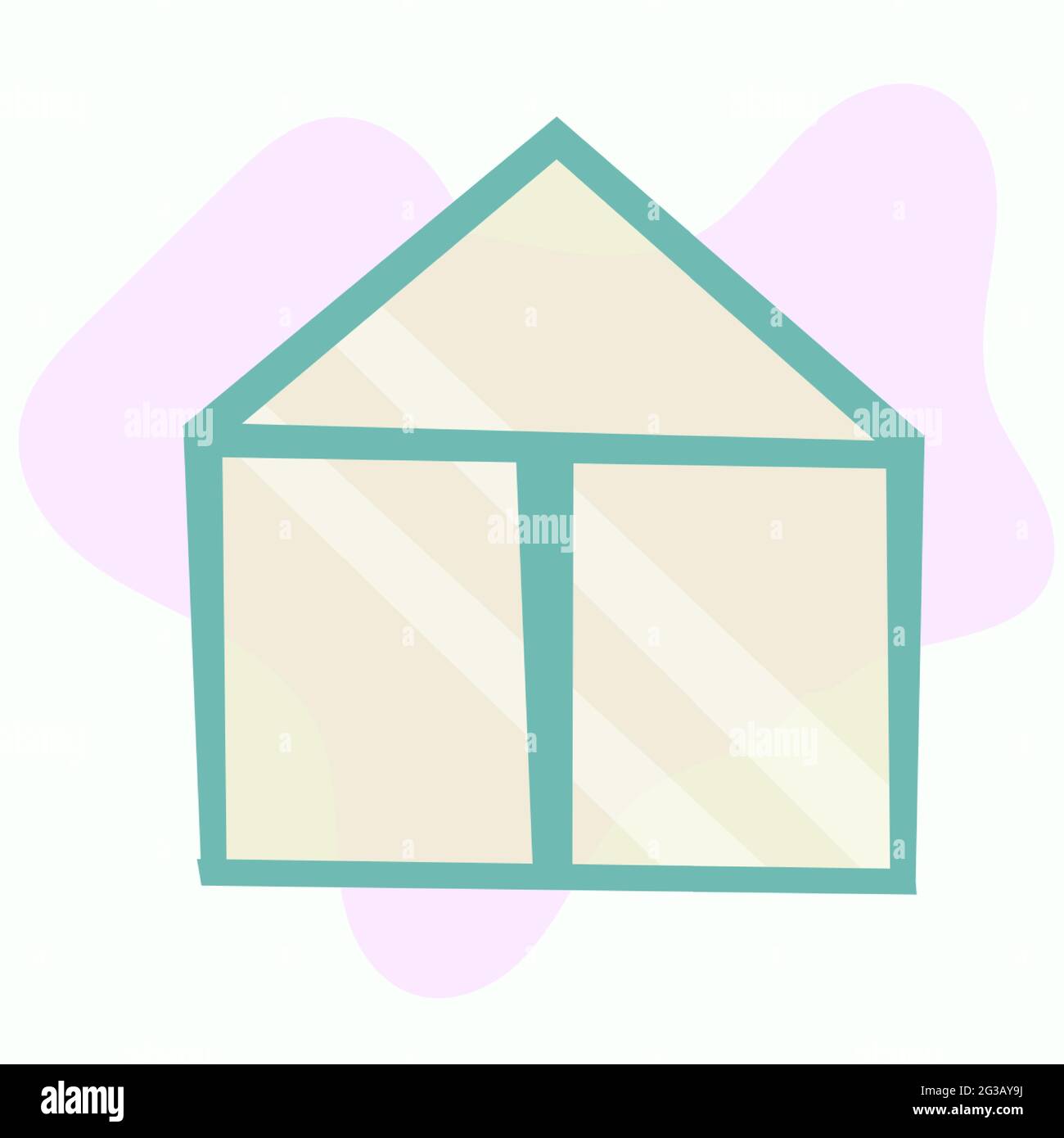 Large window for the house. Vector illustration Stock Vector