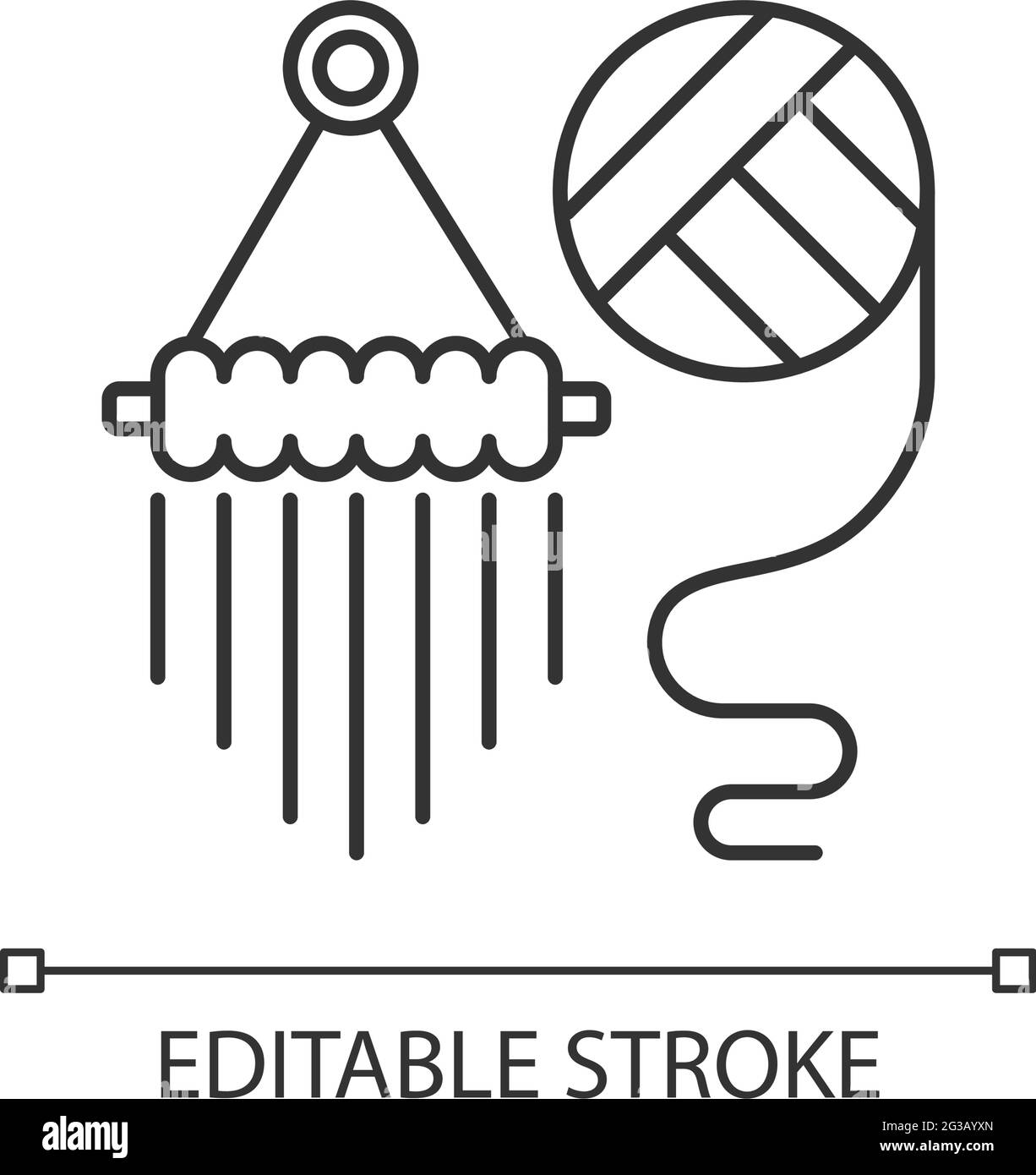 Yarn wall hangings linear icon Stock Vector Image & Art - Alamy