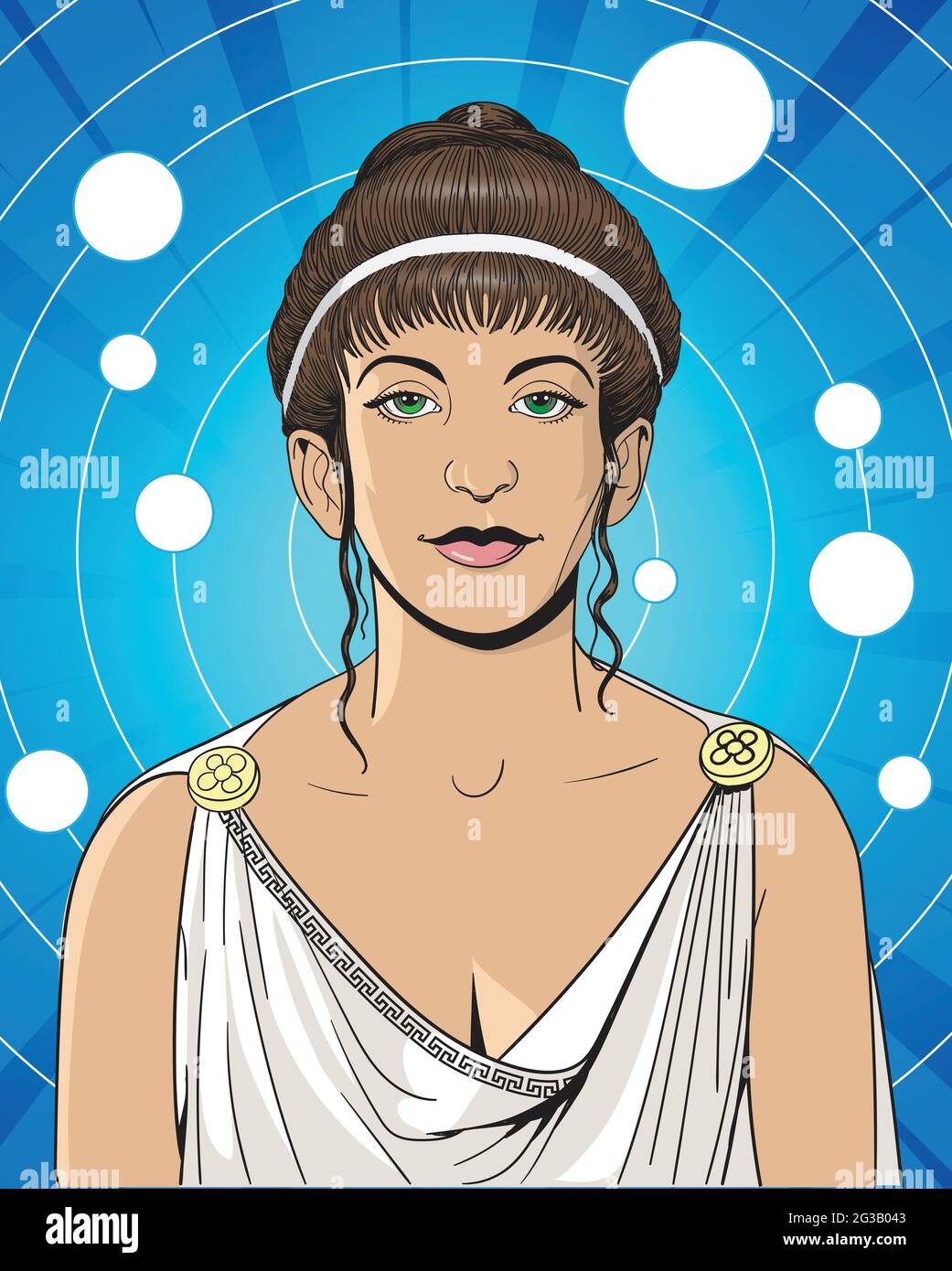 Ancient greek philosopher Hypatia Stock Vector