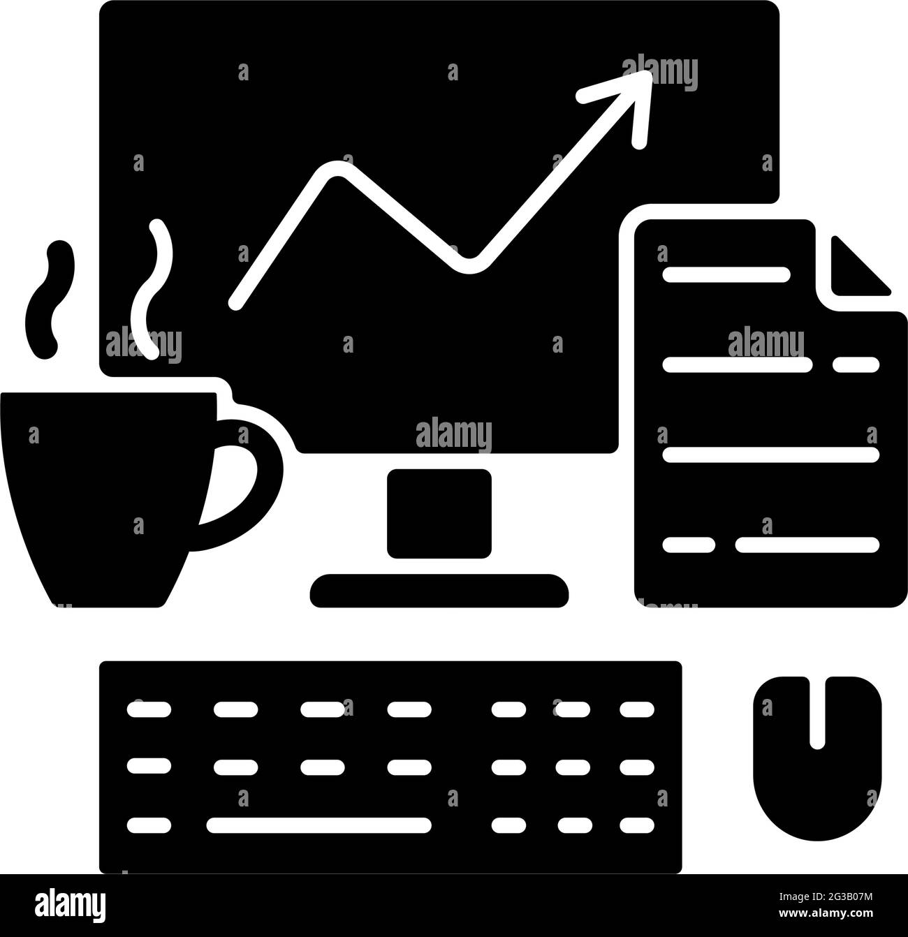 Computer office black glyph icon Stock Vector Image & Art - Alamy
