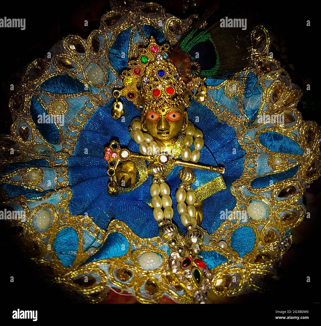 Shri Krishna, Indian God Stock Photo