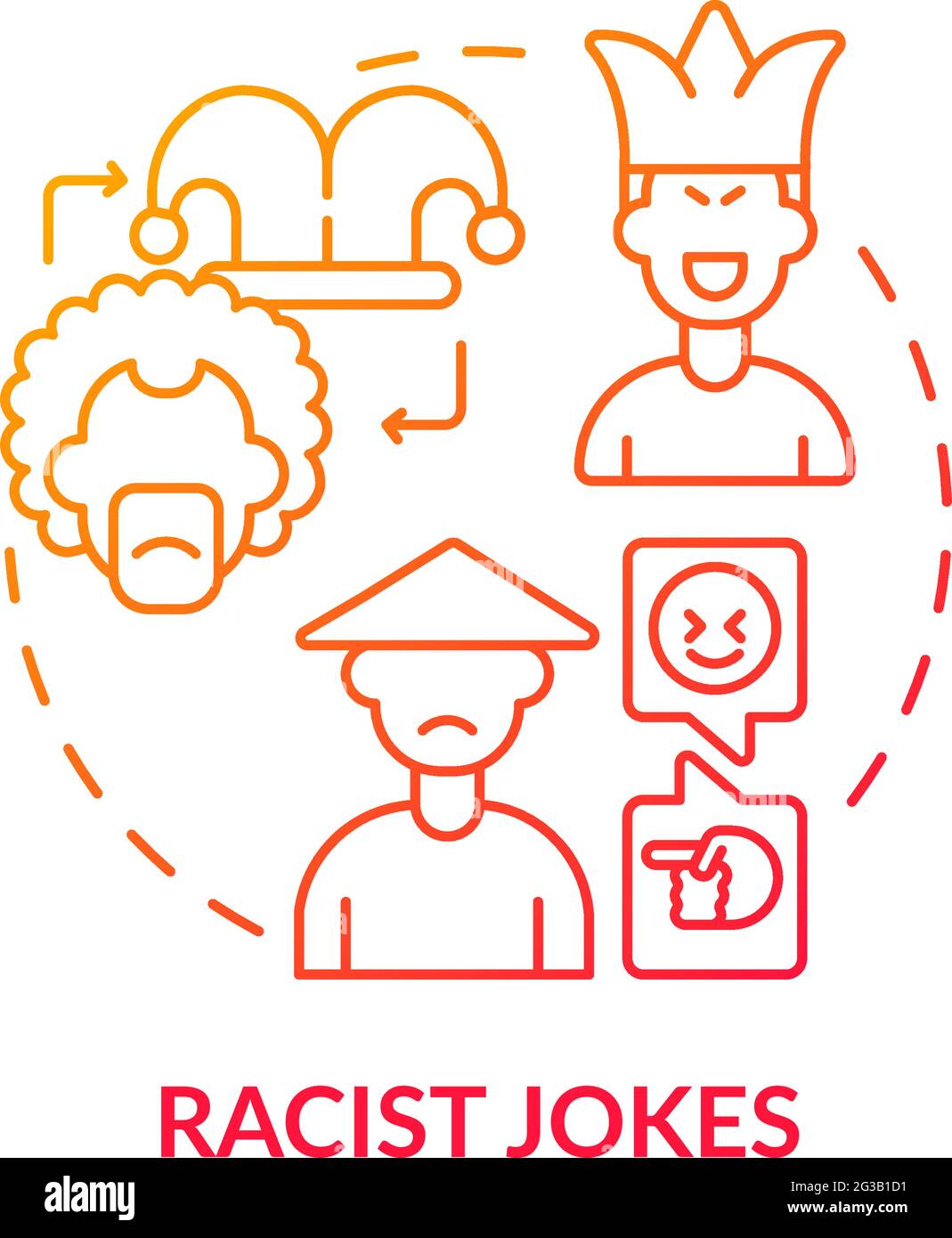 Racist jokes concept icon Stock Vector Image & Art Alamy