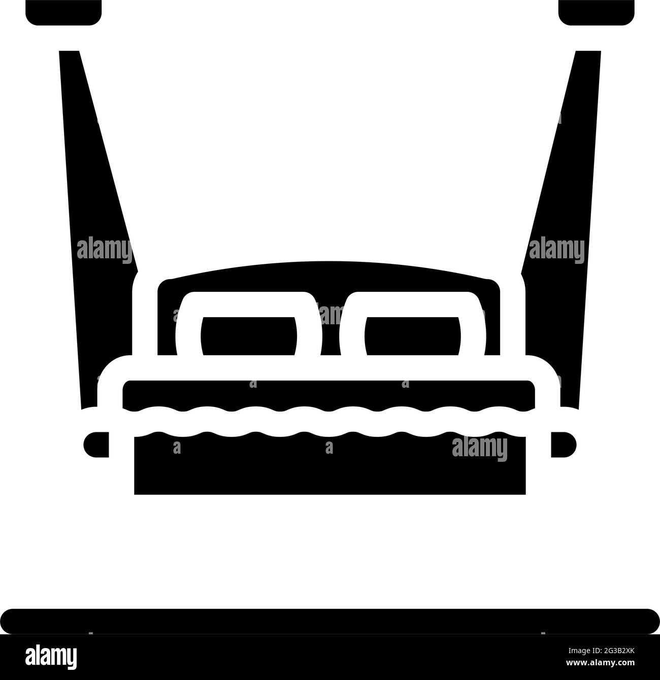 hanging bed furniture glyph icon vector illustration Stock Vector Image