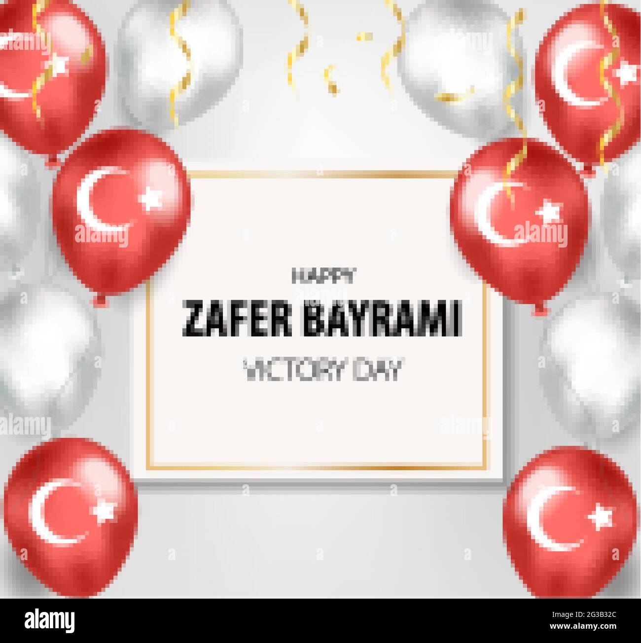 30 august zafer bayrami Victory Day. Translation: August 30 celebration of victory and the National Day in Turkey. Vector Stock Vector