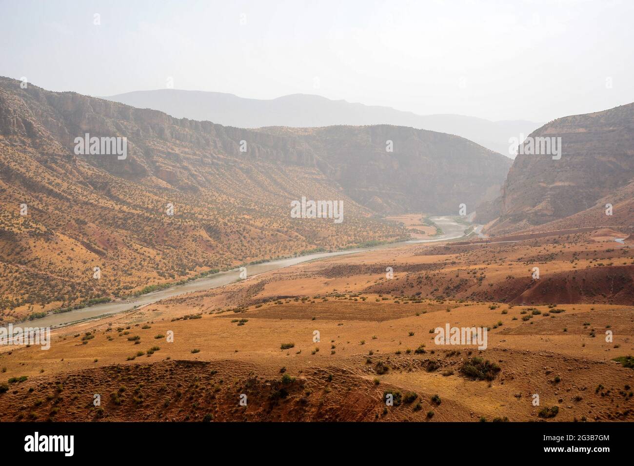 Botan valley view with river. Siirt province Stock Photo
