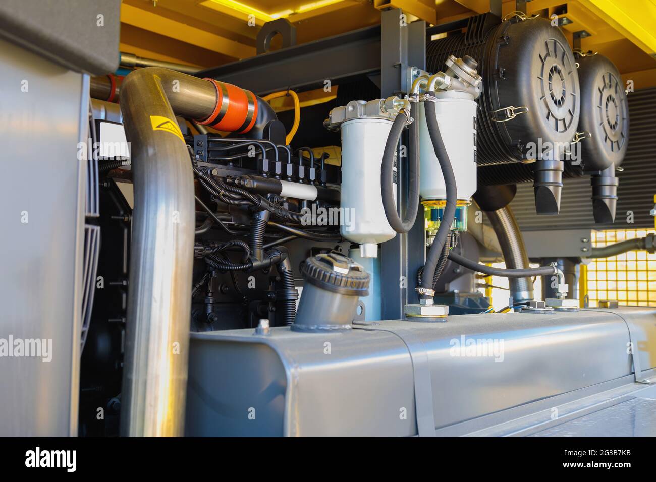 Internal details of portable compressors close-up. Compressors for ...