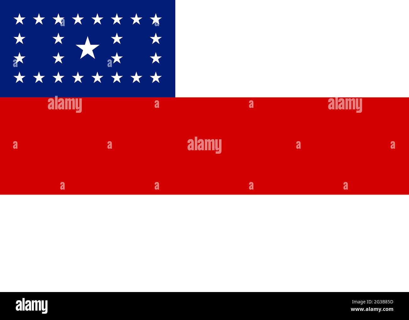 Official Large Flat Flag of Amazonas Horizontal Stock Photo