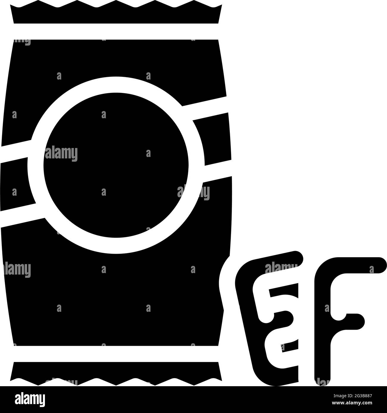 alphabet shape pasta glyph icon vector illustration Stock Vector