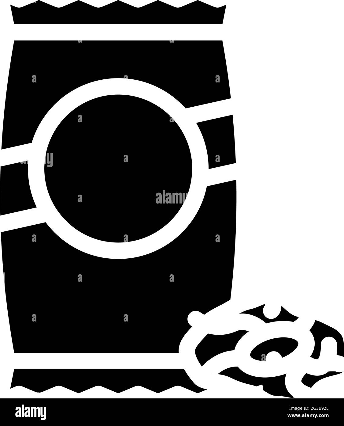 gnocchi pasta glyph icon vector illustration Stock Vector