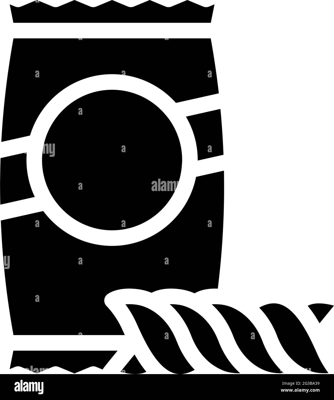 torchietti pasta glyph icon vector illustration Stock Vector
