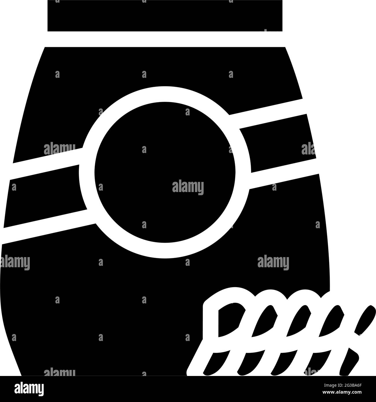 fusilli pasta glyph icon vector illustration Stock Vector