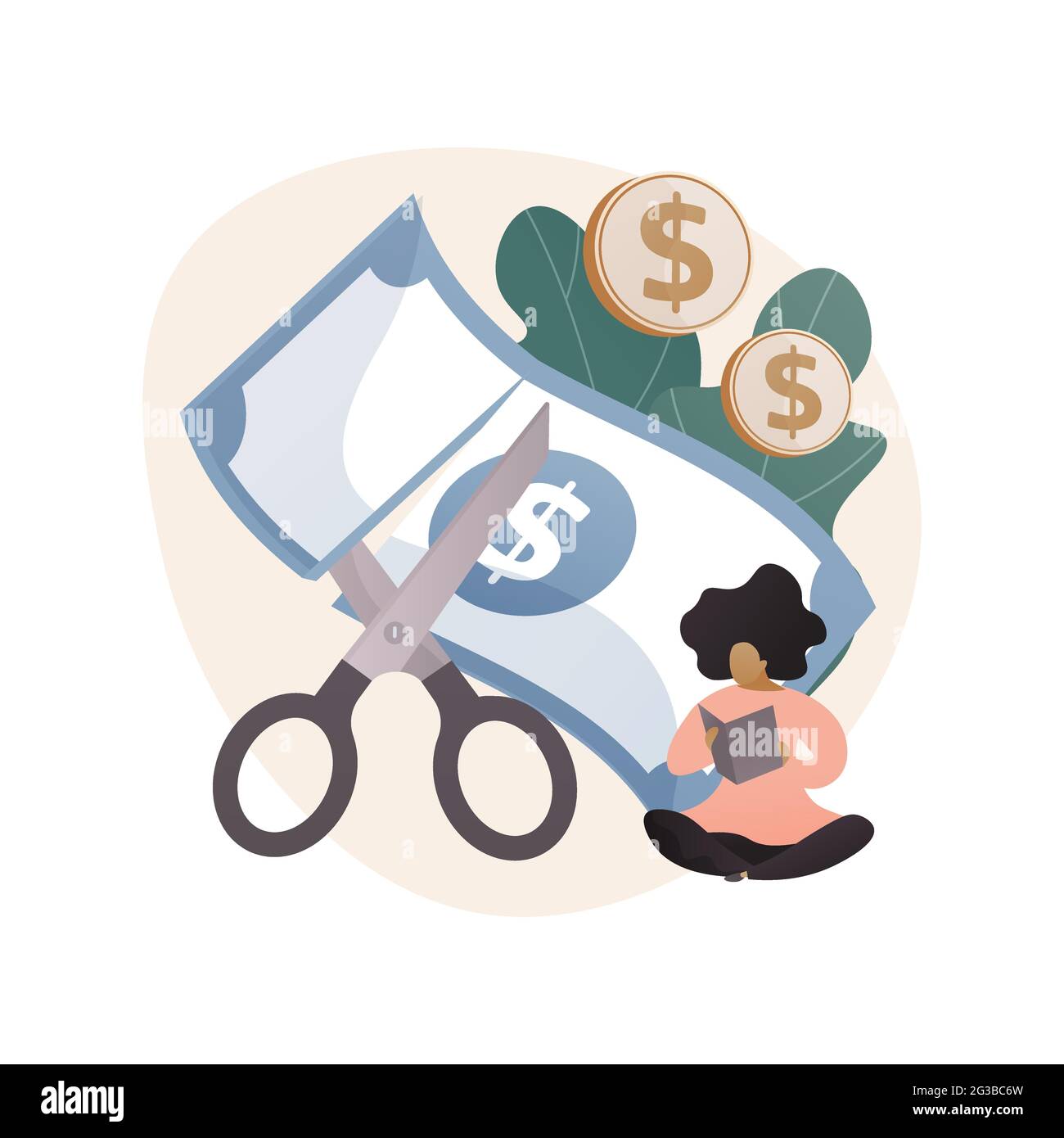 Child care expense deduction abstract concept vector illustration. Stock Vector