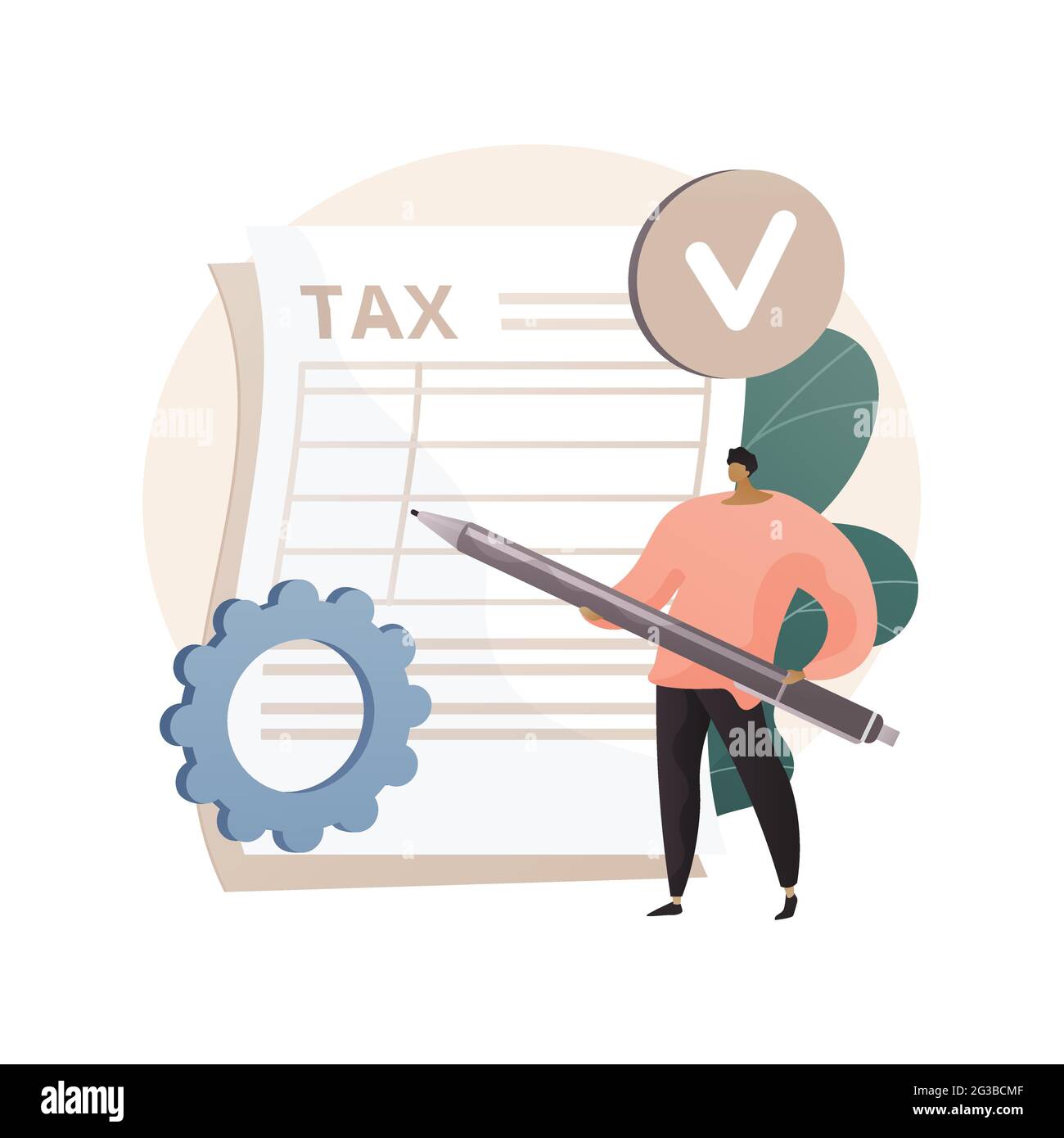 Paper tax filing abstract concept vector illustration Stock Vector Image & Art Alamy