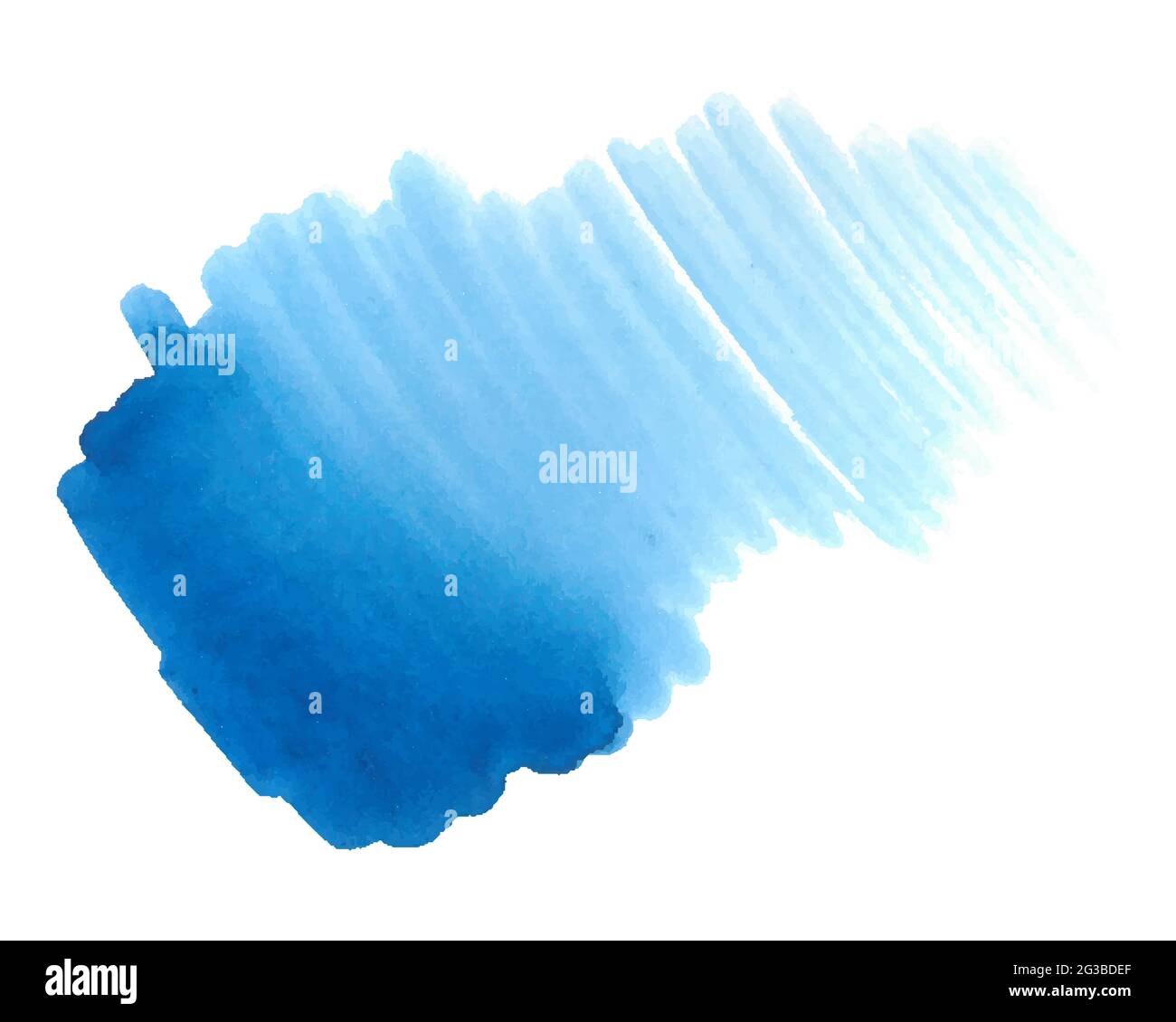 Watercolor stain isolated on a white background. Blurry paint