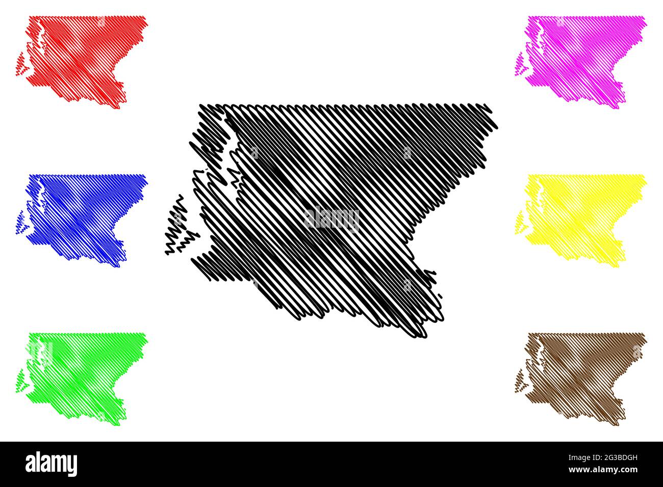 King vector outline map hi-res stock photography and images - Alamy
