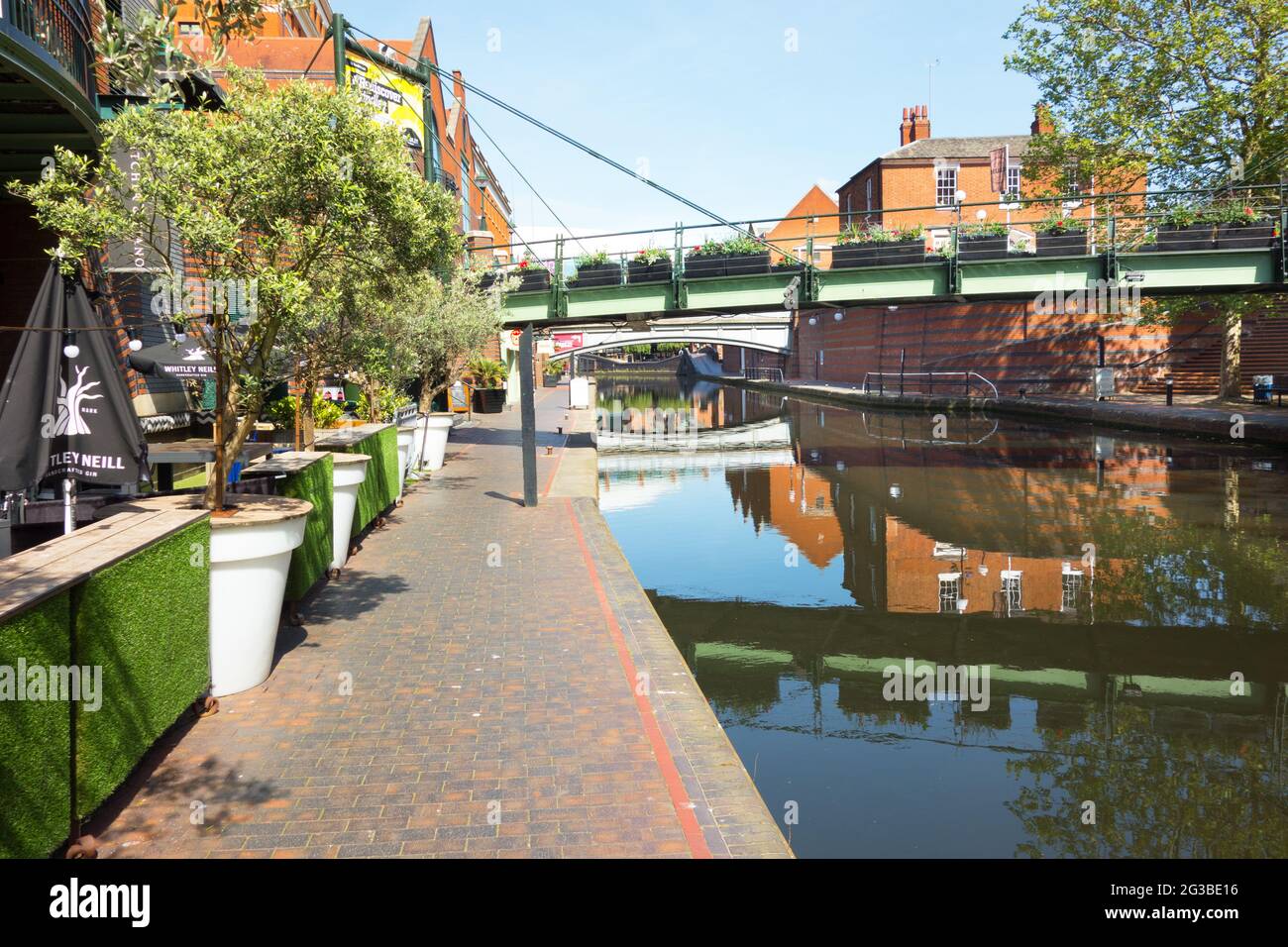 Brindley Place next to the canal in the centre of Birmingham UK Stock Photo