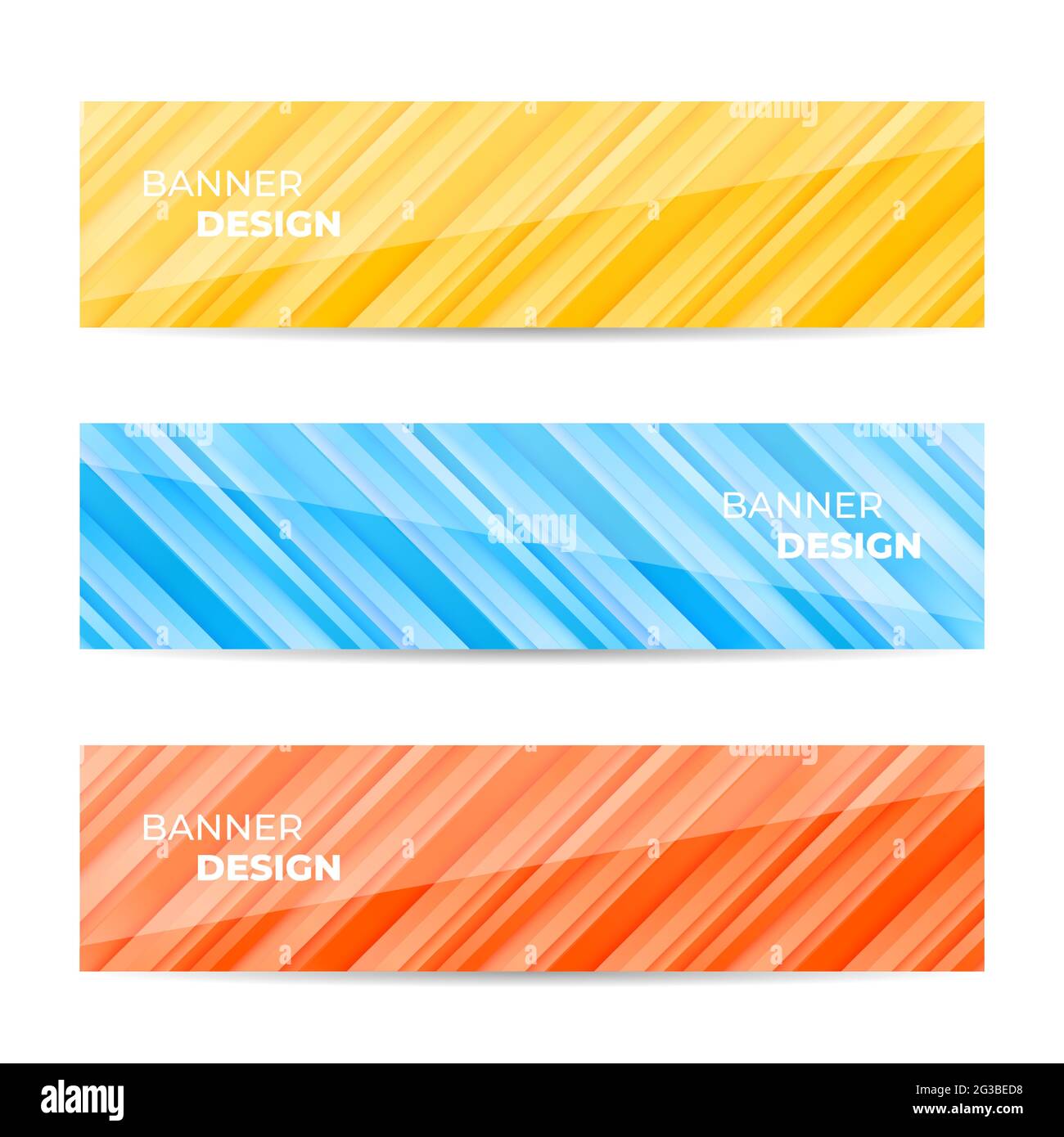 Vector abstract design banner web template. Business horizontal banner set. Colorful wide abstract modern design web banners collection. Stock Vector