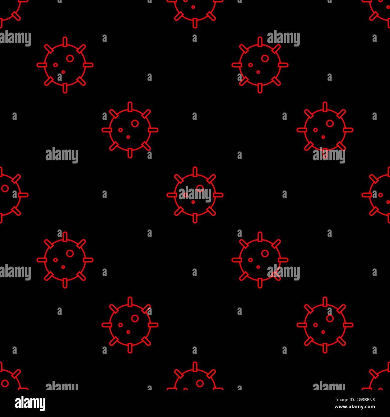 Seamless Coronavirus vector pattern. Sign of 2019-nCoV, MERS-Cov, Novel ...