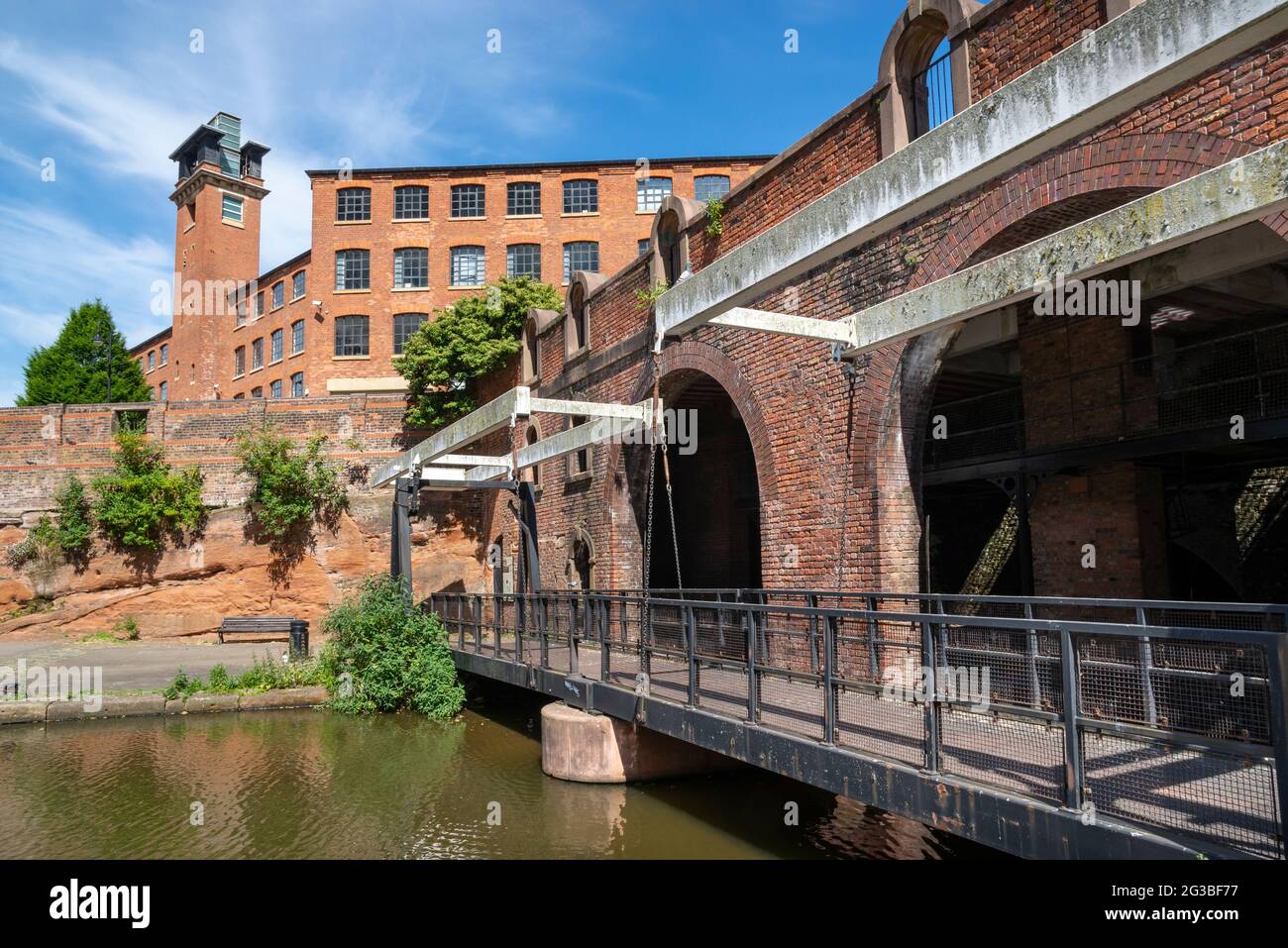 Grocers Warehouse, Castlefield, Manchester. A historic site in this urban heritage park around the Bridgewater and Rochdale canals. Stock Photo