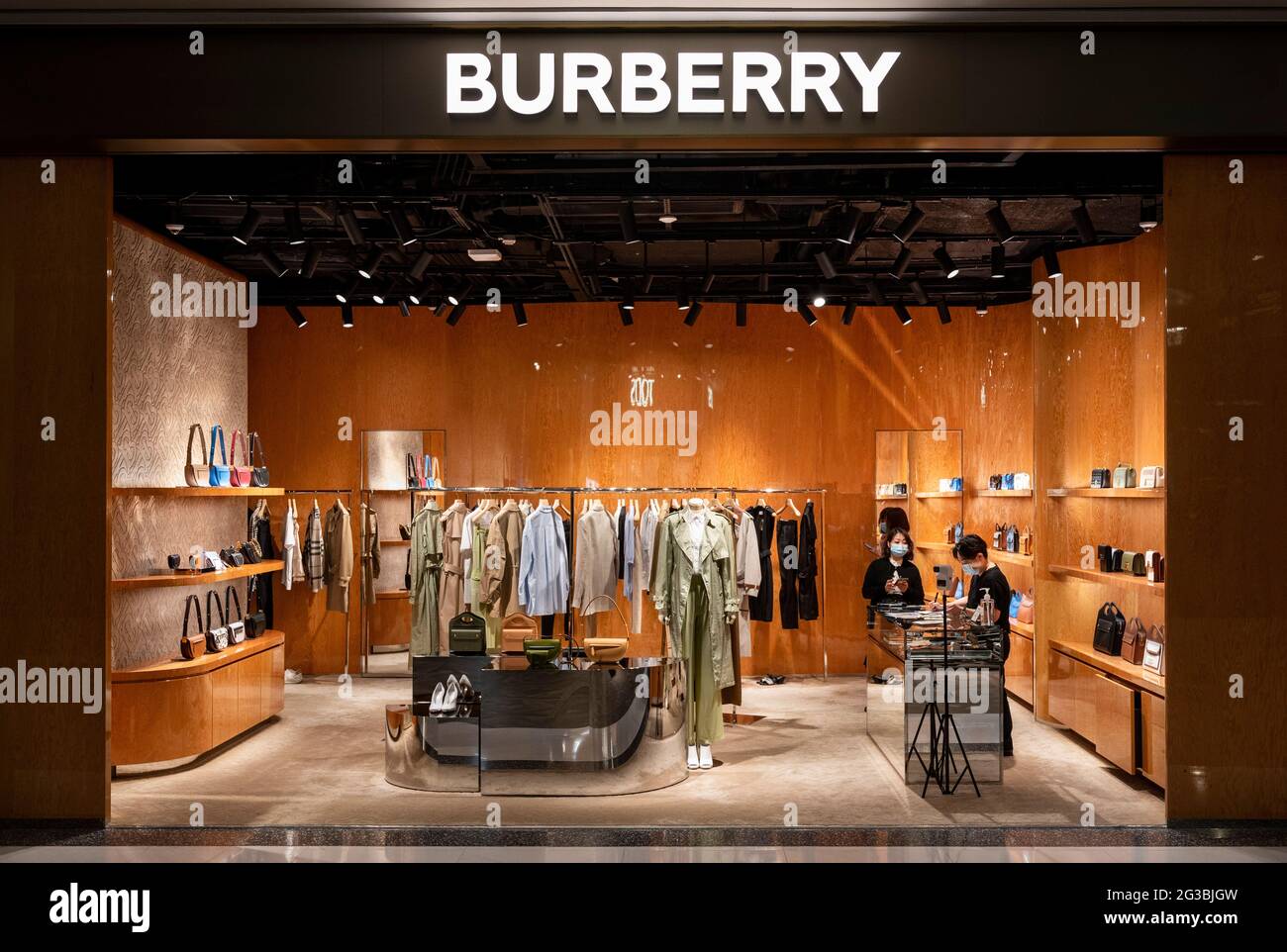 British luxury fashion brand Burberry store in Hong Kong Stock Photo - Alamy