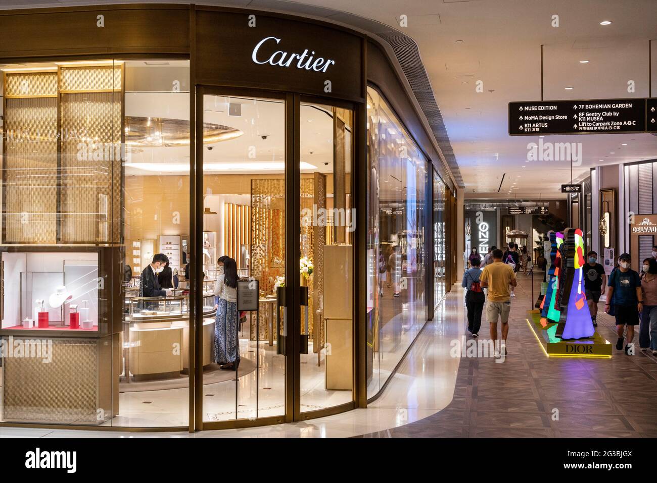 French luxury goods conglomerate Cartier store in Hong Kong Stock
