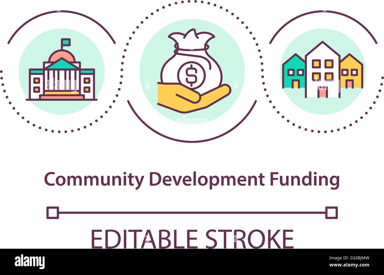 Community development funding concept icon Stock Vector Image & Art Alamy