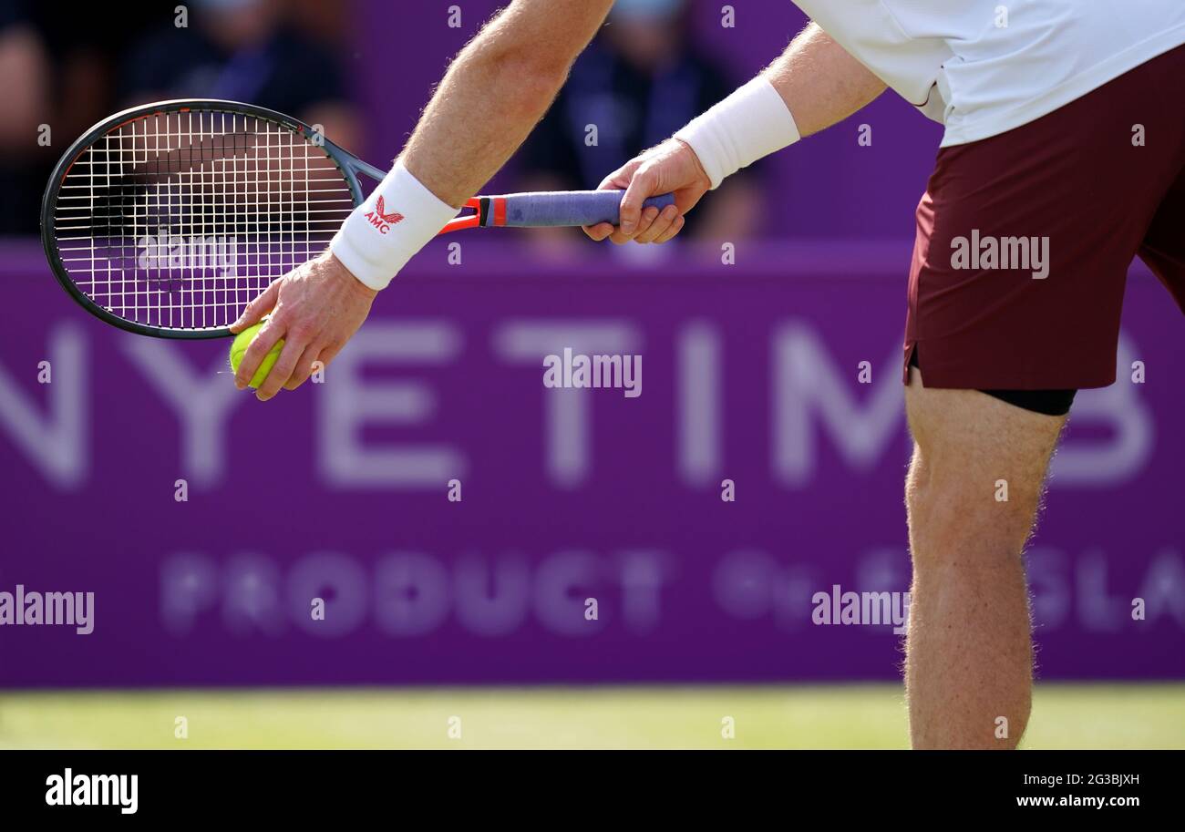 Andy Murray in action against Benoit Paire during day two of the cinch Championships at The Queen's Club, London. Picture date: Tuesday June 15, 2021. Stock Photo