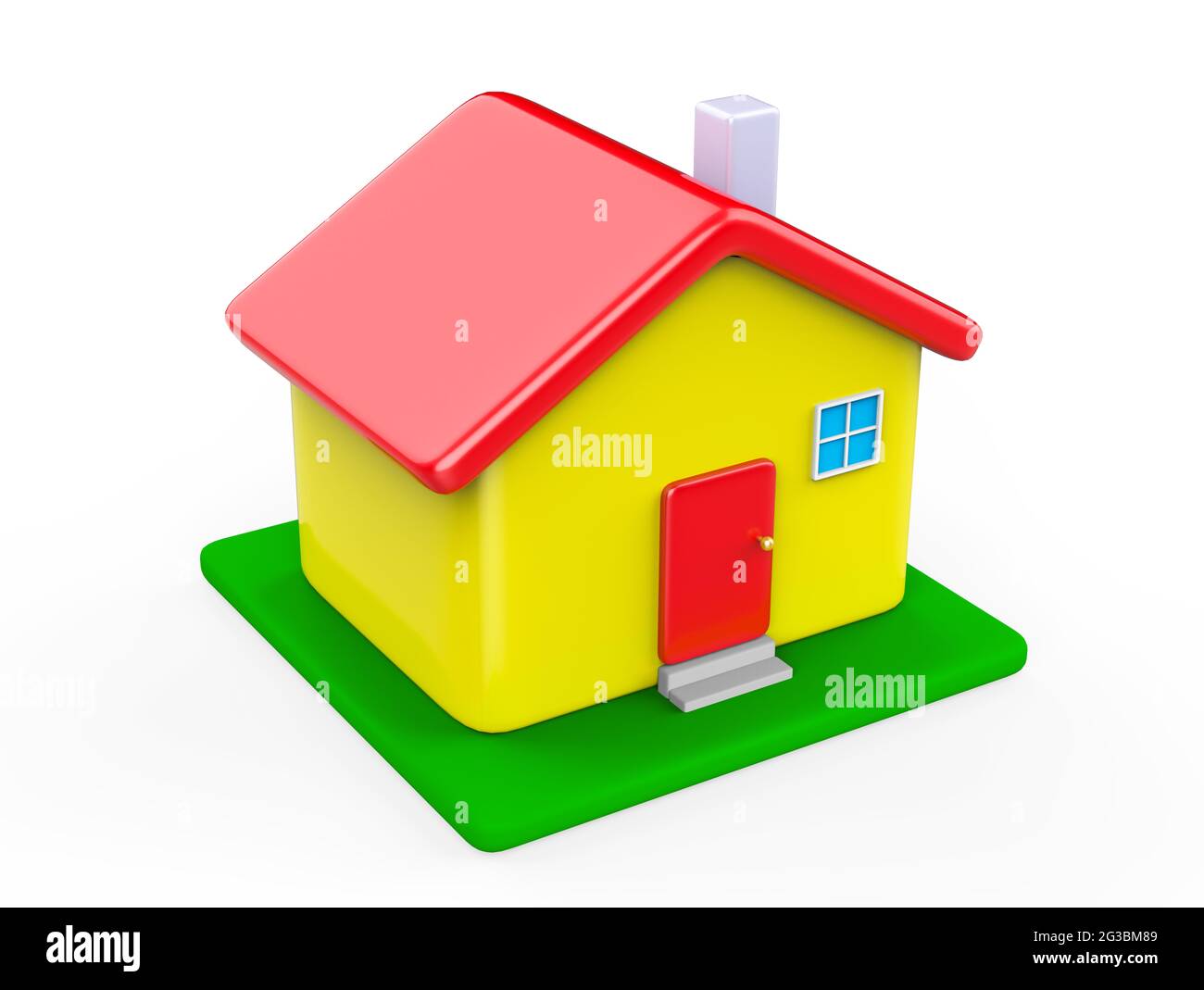 3D Illustration of cartoon house Stock Photo - Alamy