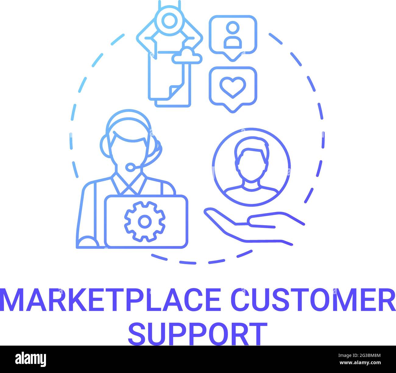 Marketplace customer support concept icon Stock Vector Image & Art Alamy