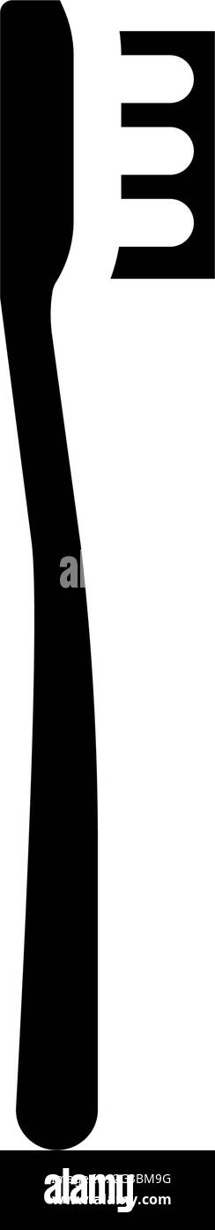 toothbrush plastic accessory glyph icon vector illustration Stock ...