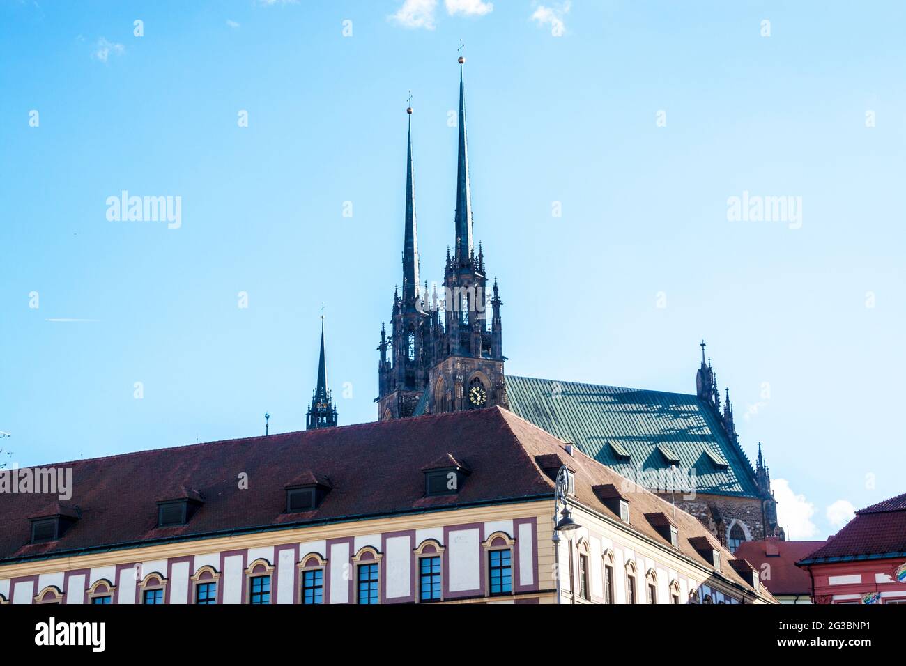 View of the St, Peter and Paul cathedral in Brno, Czech Republic Stock Photo