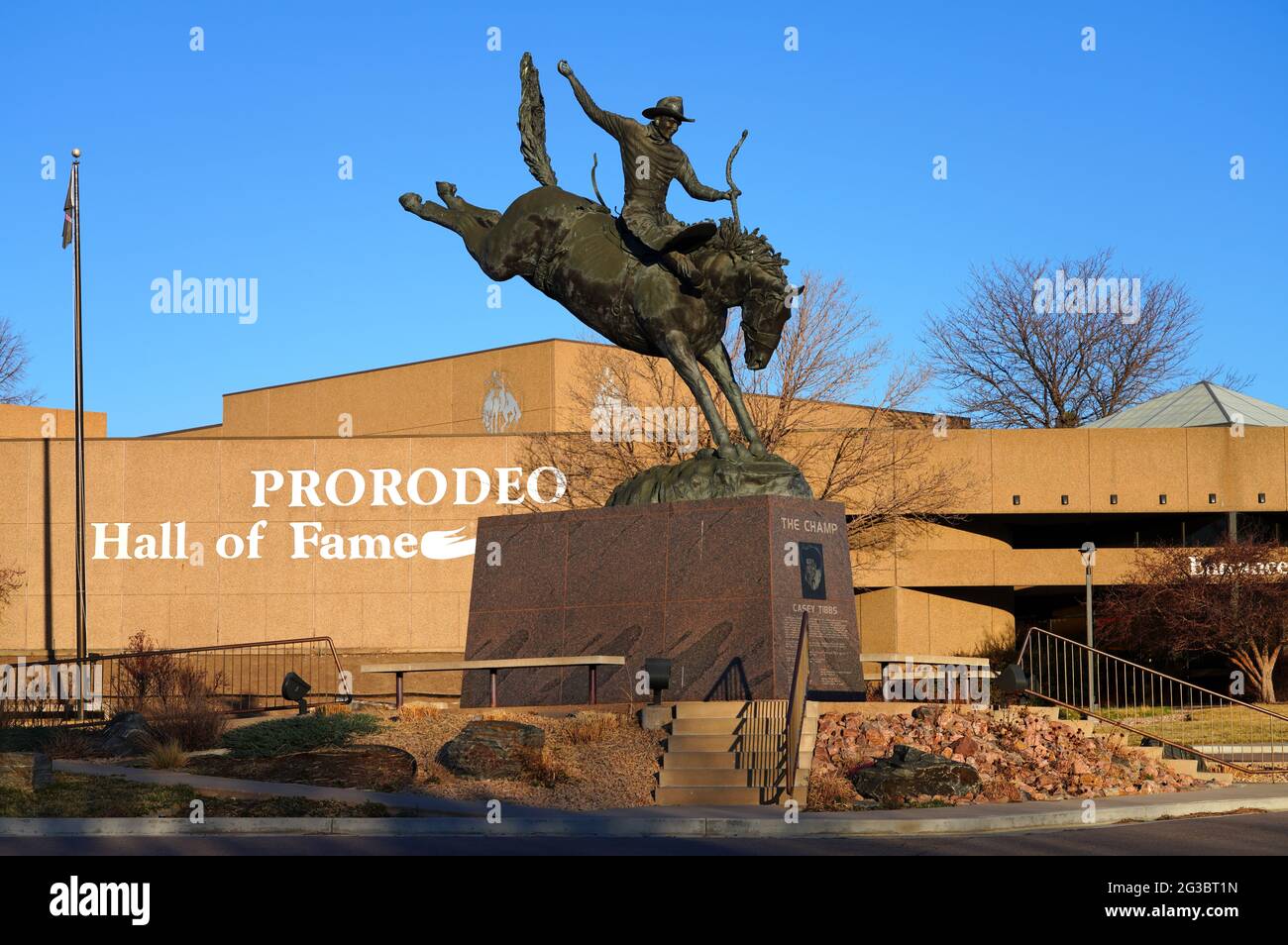 COLORADO SPRINGS, CO- 9 APR 2021- View of the ProRodeo Hall of Fame and Museum of the American Cowboy located in Colorado Springs, Colorado, United St Stock Photo