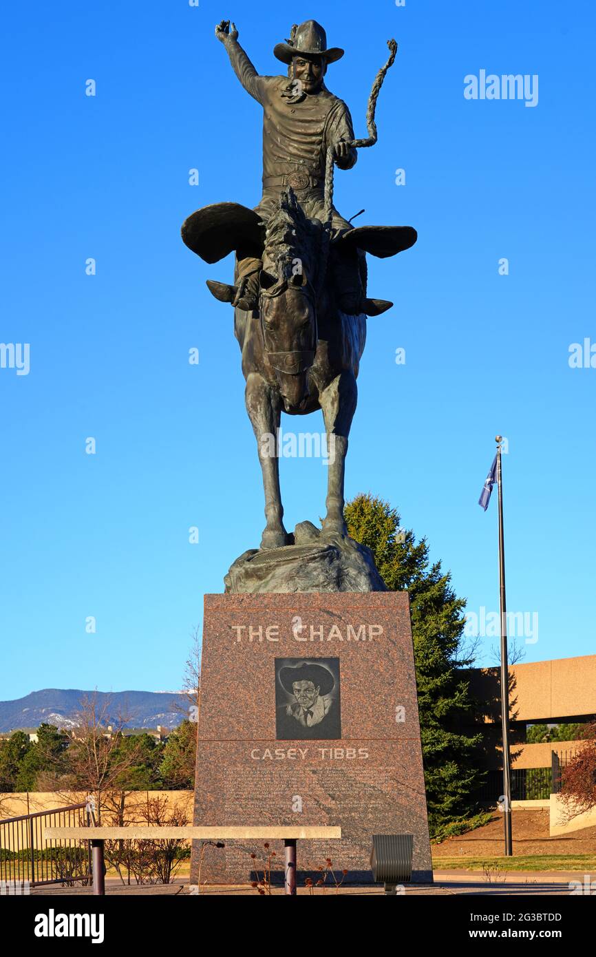 COLORADO SPRINGS, CO- 9 APR 2021- View of the ProRodeo Hall of Fame and Museum of the American Cowboy located in Colorado Springs, Colorado, United St Stock Photo