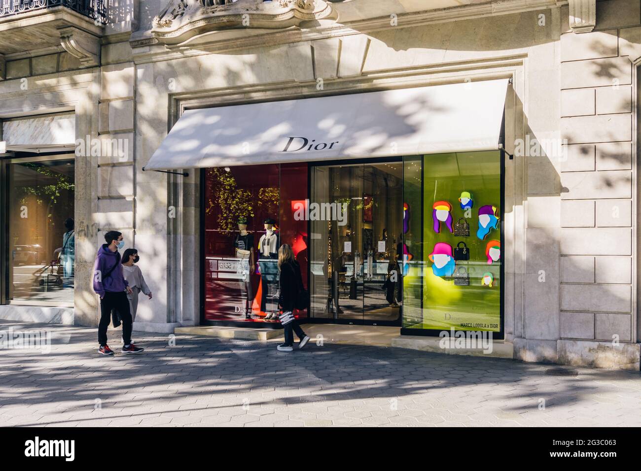 Barcelona Spain May 11 2021. Logo and facade of Christian Dior French clothing retailer Stock Photo Alamy