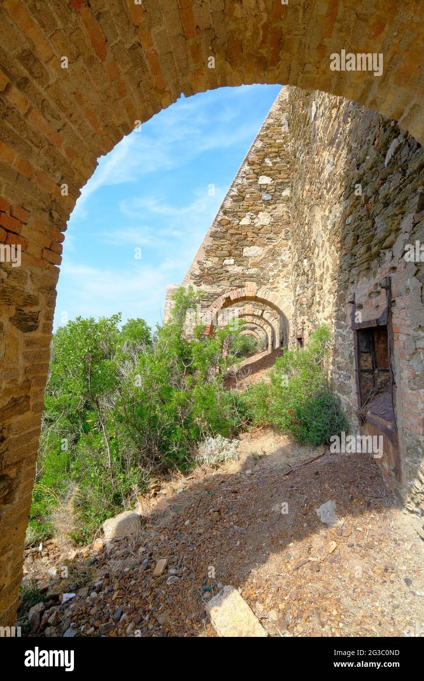 ancient wall and arches Stock Photo