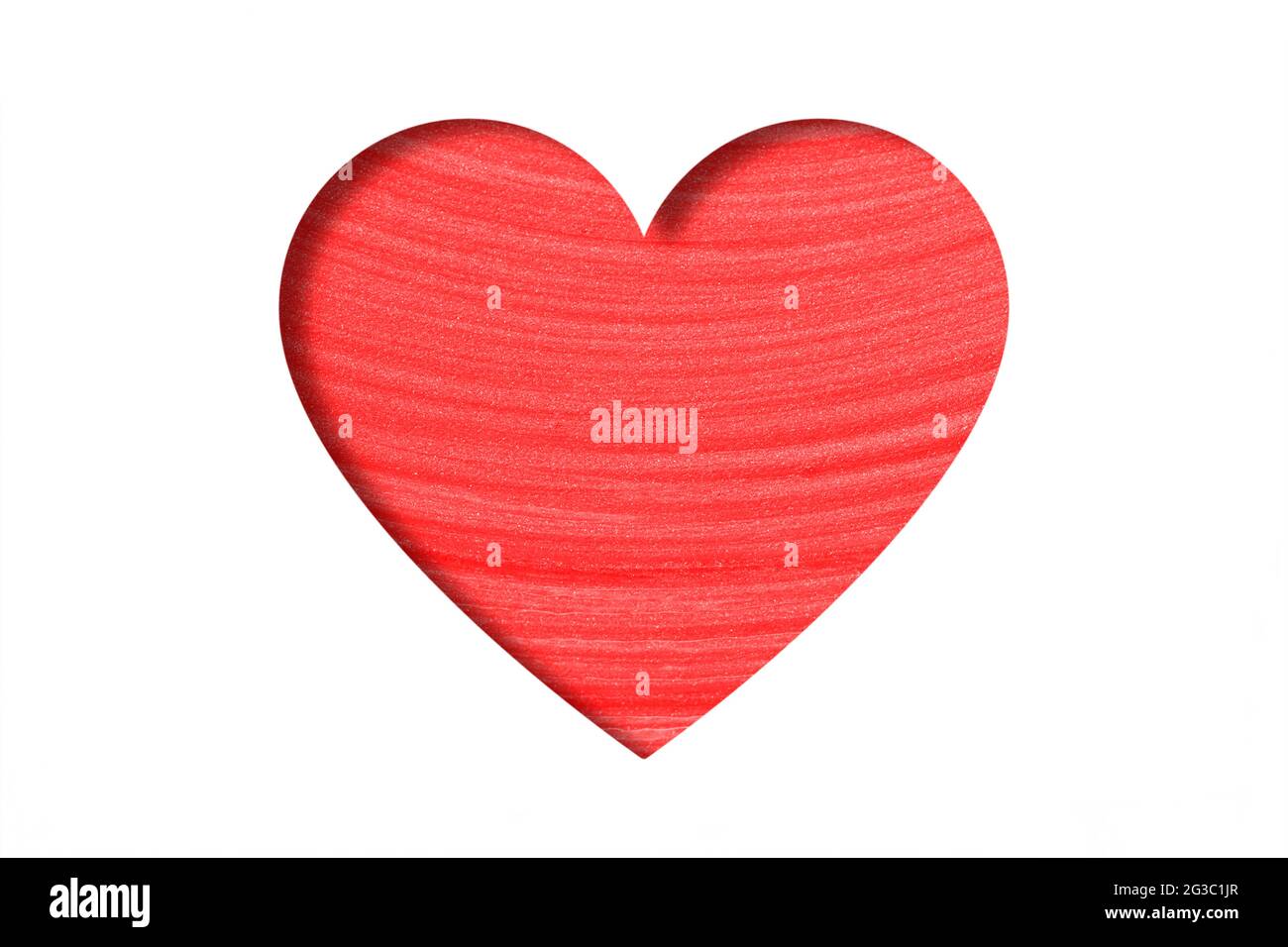 Valentine's Day signs, banner or card. Paper art red heart isolated on  white background Stock Photo - Alamy