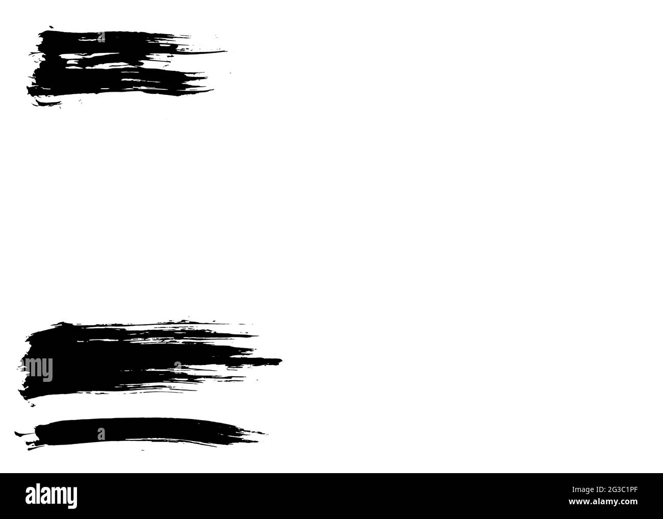 Brush stroke bundle. Textured vector paintbrush set Stock Vector Image ...