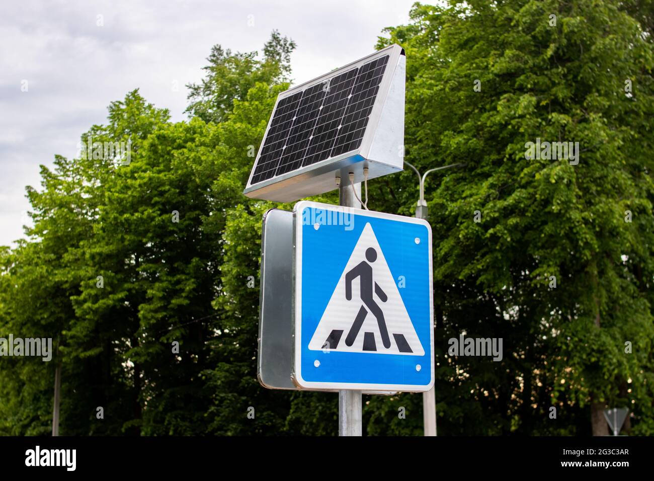 Economy Solar Powered Flashing LED PEDESTRIAN CROSSING Sign